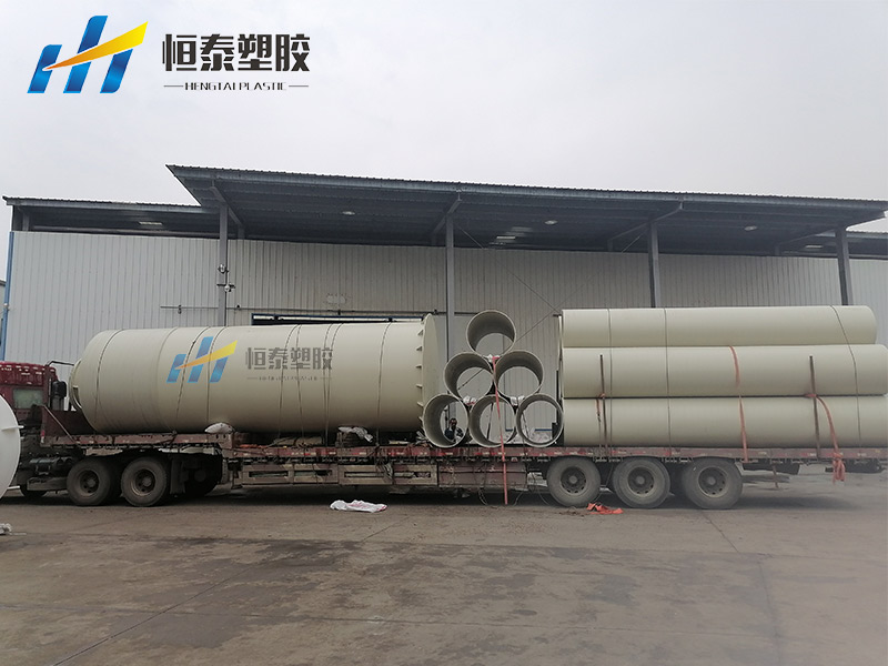 衡陽客戶直徑2500*8500酸霧噴淋塔及風管發(fā)貨